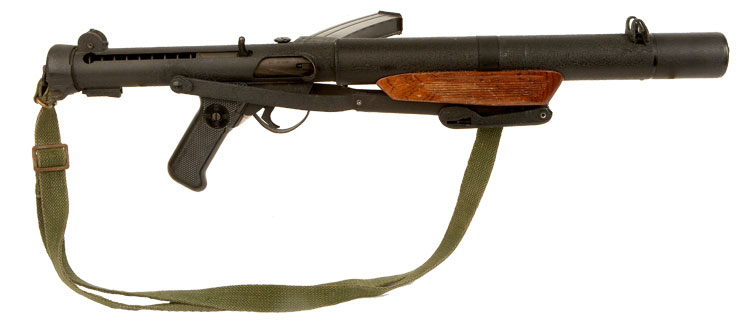 Deactivated Sterling MK5 L34A1 silenced submachine gun