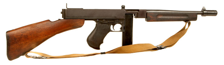 Deactivated WWII Thompson 1928A1 submachine gun.