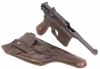 Deactivated Super Rare WWI, Military & Weimar Police / WWII Mauser C96 Red 9 Pistol with Holster