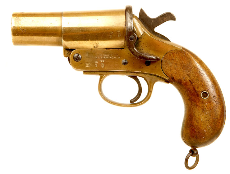 Deactivated WWI Webely & Scott Flare Pistol Dated 1915