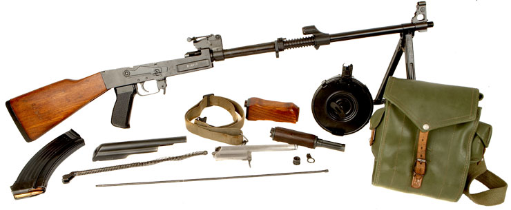 Deactivated Yugoslavian RPK (Ruchnoy Pulemyot Kalashnikova) Machine gun with extras