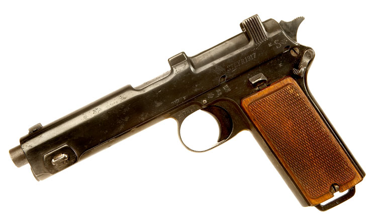 Deactivated First World War Austrian Steyr Hahn M1912 automatic pistol
